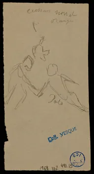 partie d'un ensemble de dessins Andreu 1968.102.491.15 Photo Mucem