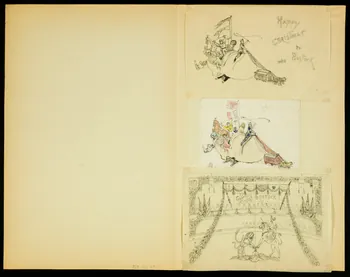 partie d'un ensemble de dessins Happy Christmas to miss Bostock 1968.102.4915 Photo Mucem
