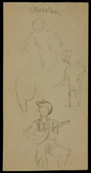 partie d'un ensemble de dessins Andreu 1968.102.492.13 Photo Mucem