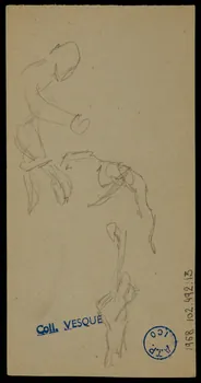 partie d'un ensemble de dessins Andreu 1968.102.492.13 Photo Mucem