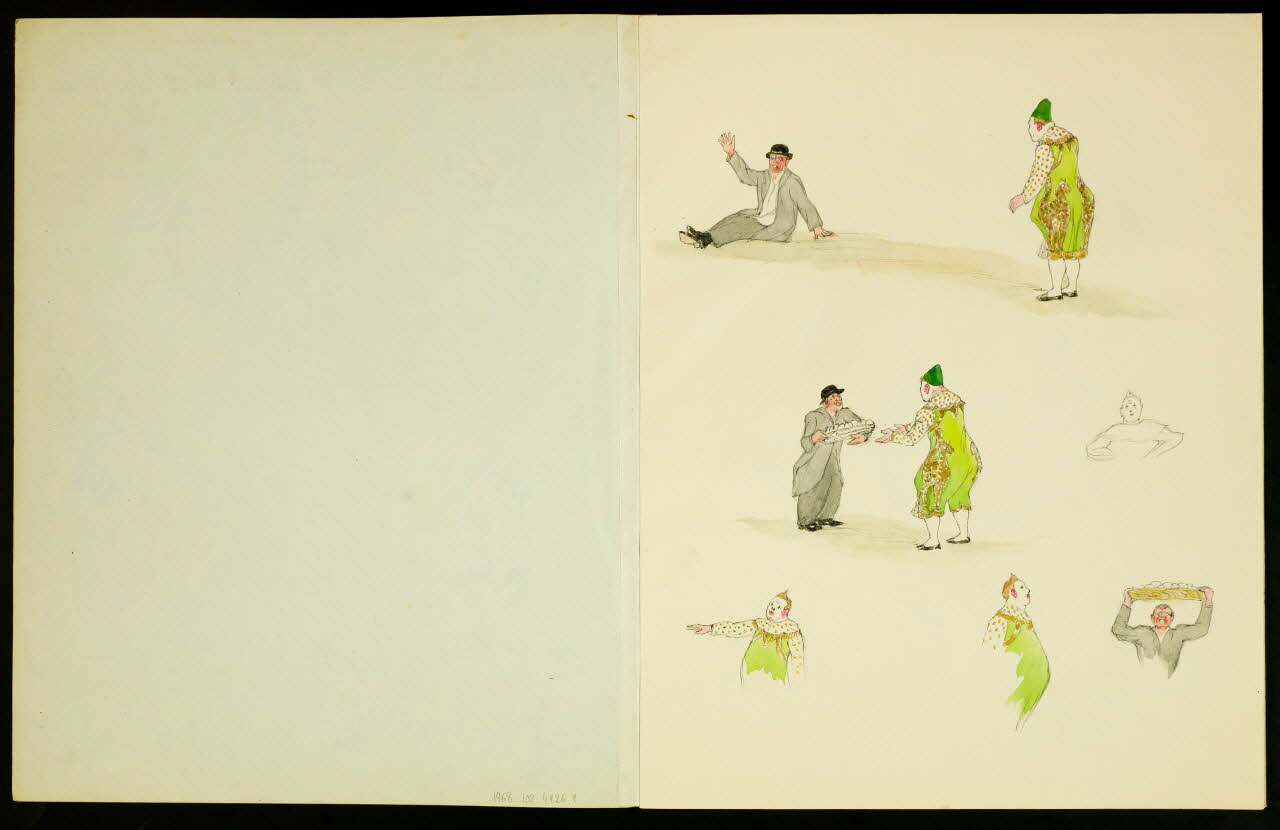 dessin Clowns et artistes de cirque 1968.102.4926.9 Photo Mucem