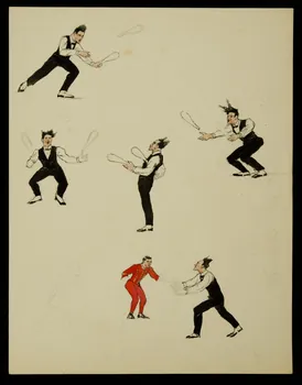 partie d'un ensemble de dessins Jongleurs 1968.102.4927  Photo Mucem