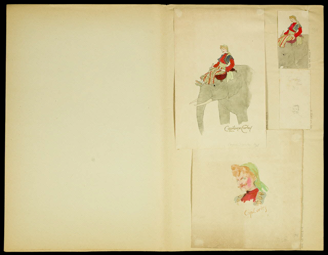 partie d'un ensemble de dessins Curley  Vers  1910 1968.102.4953.17 Photo Mucem