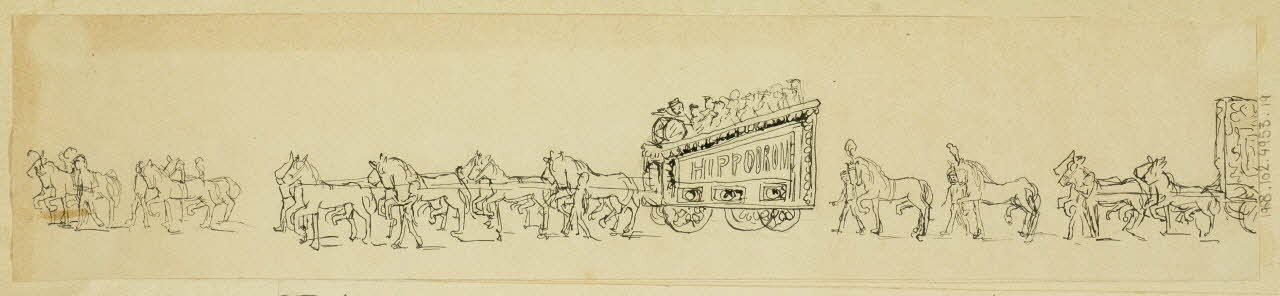 partie d'un ensemble de dessins Cirque Pinder 1968.102.4953.19 Photo Mucem