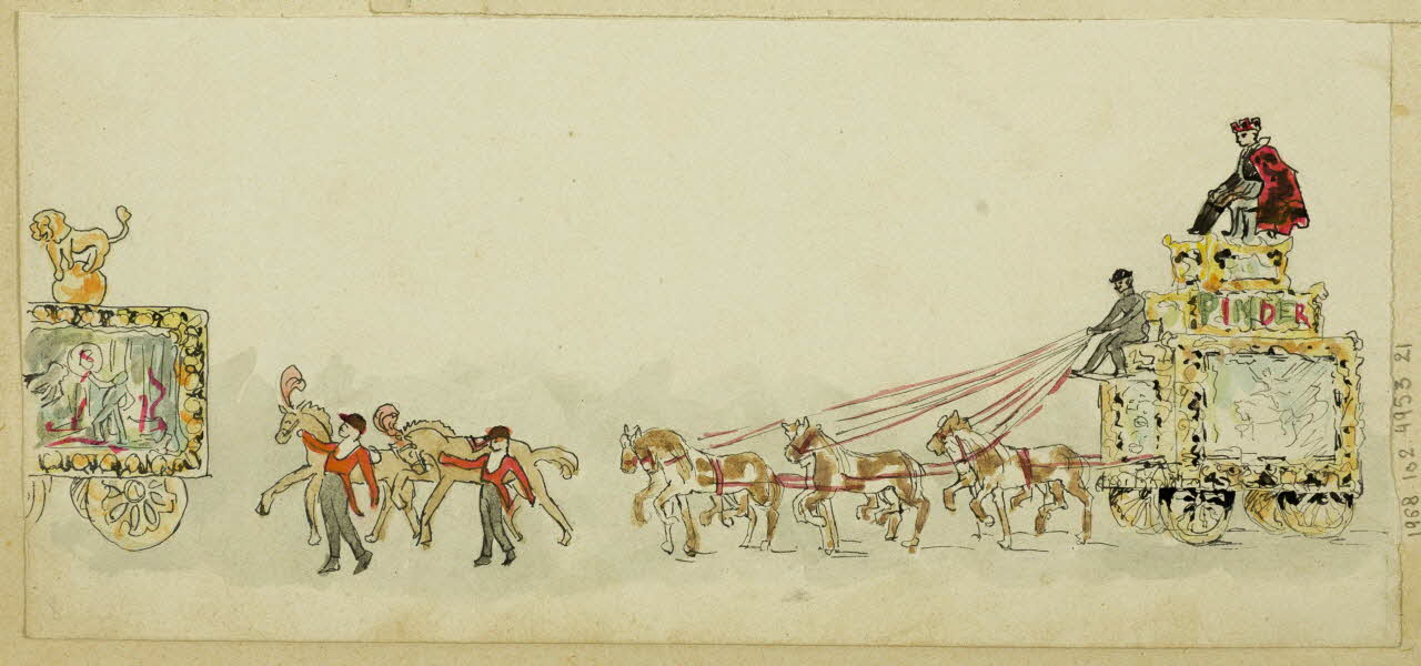 partie d'un ensemble de dessins Cirque Pinder 1968.102.4953.21 Photo Mucem