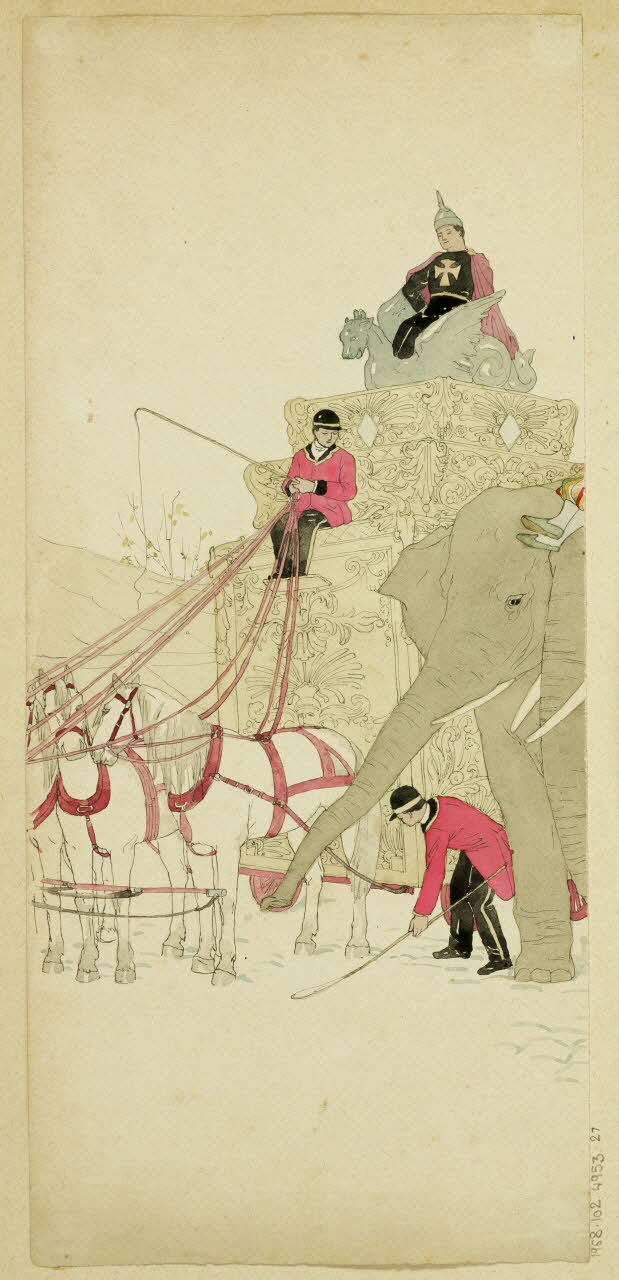 partie d'un ensemble de dessins Char de parade 1968.102.4953.27 Photo Mucem