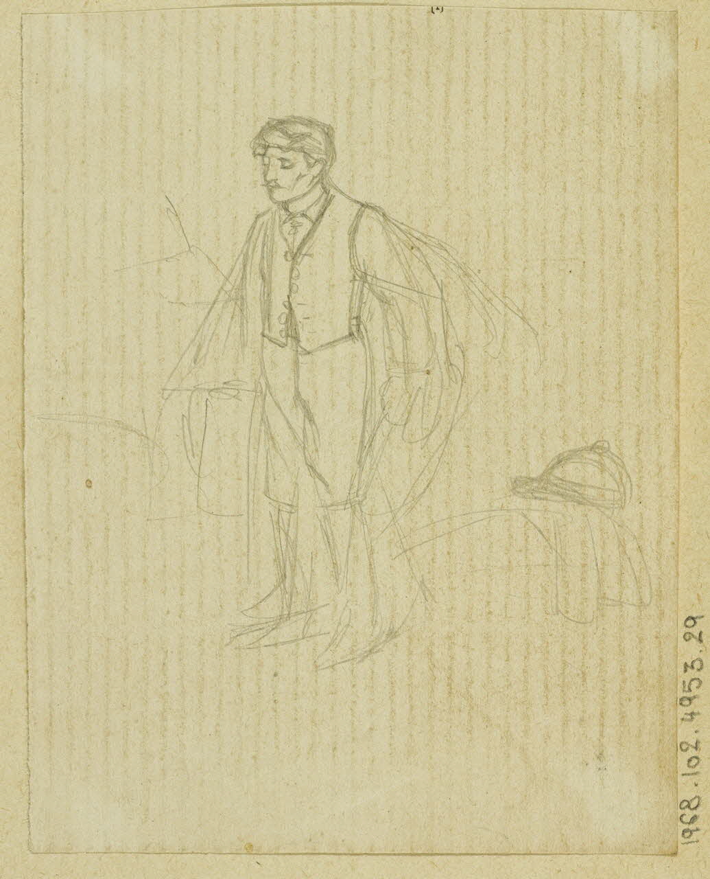 partie d'un ensemble de dessins Portrait d'homme 1968.102.4953.29 Photo Mucem