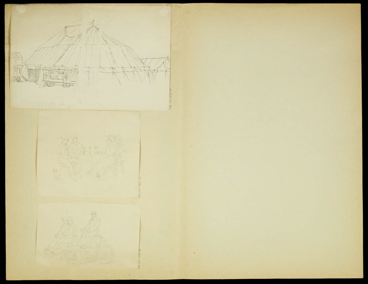 partie d'un ensemble de dessins Chapiteau de cirque 1968.102.4953.33 Photo Mucem
