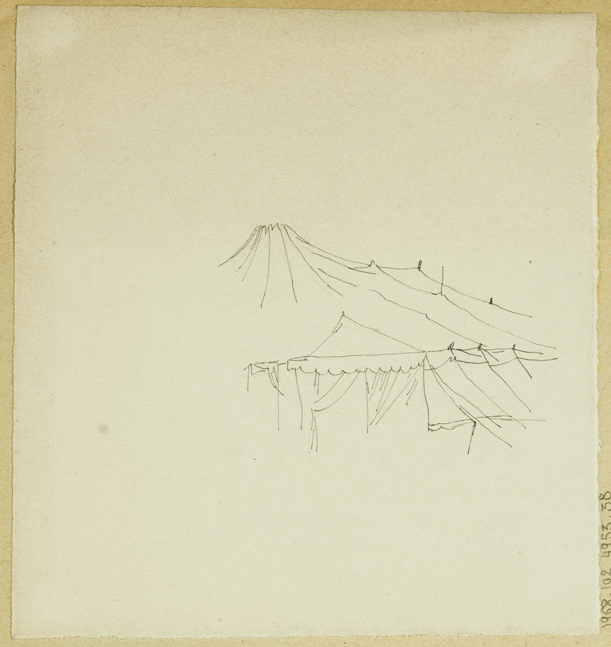 partie d'un ensemble de dessins Chapiteau de cirque 1968.102.4953.38 Photo Mucem