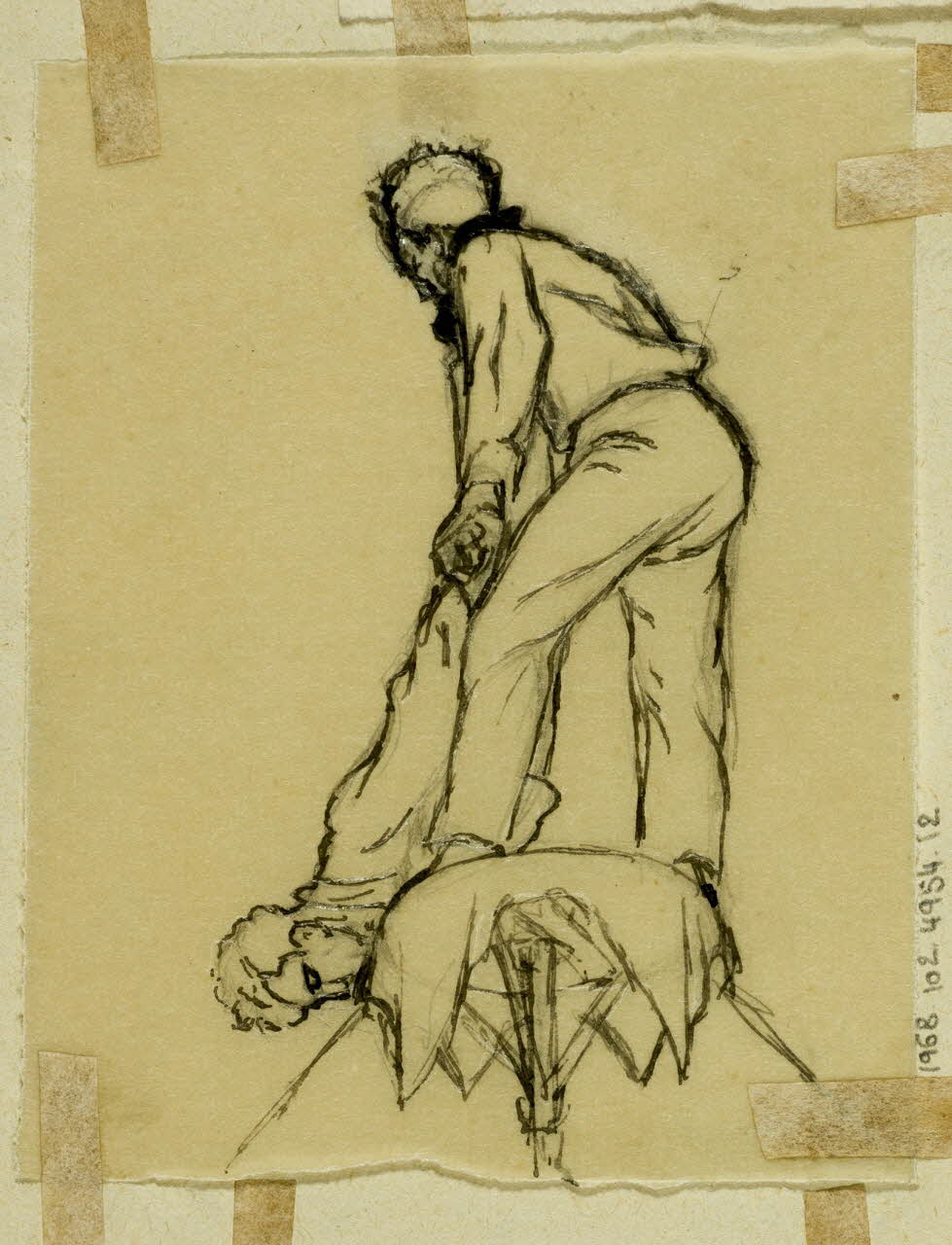 partie d'un ensemble de dessins Acrobates 1968.102.4954.12 Photo Mucem