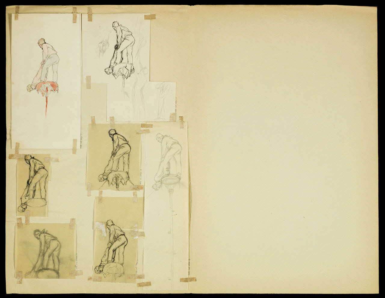partie d'un ensemble de dessins Acrobates 1968.102.4954.12 Photo Mucem