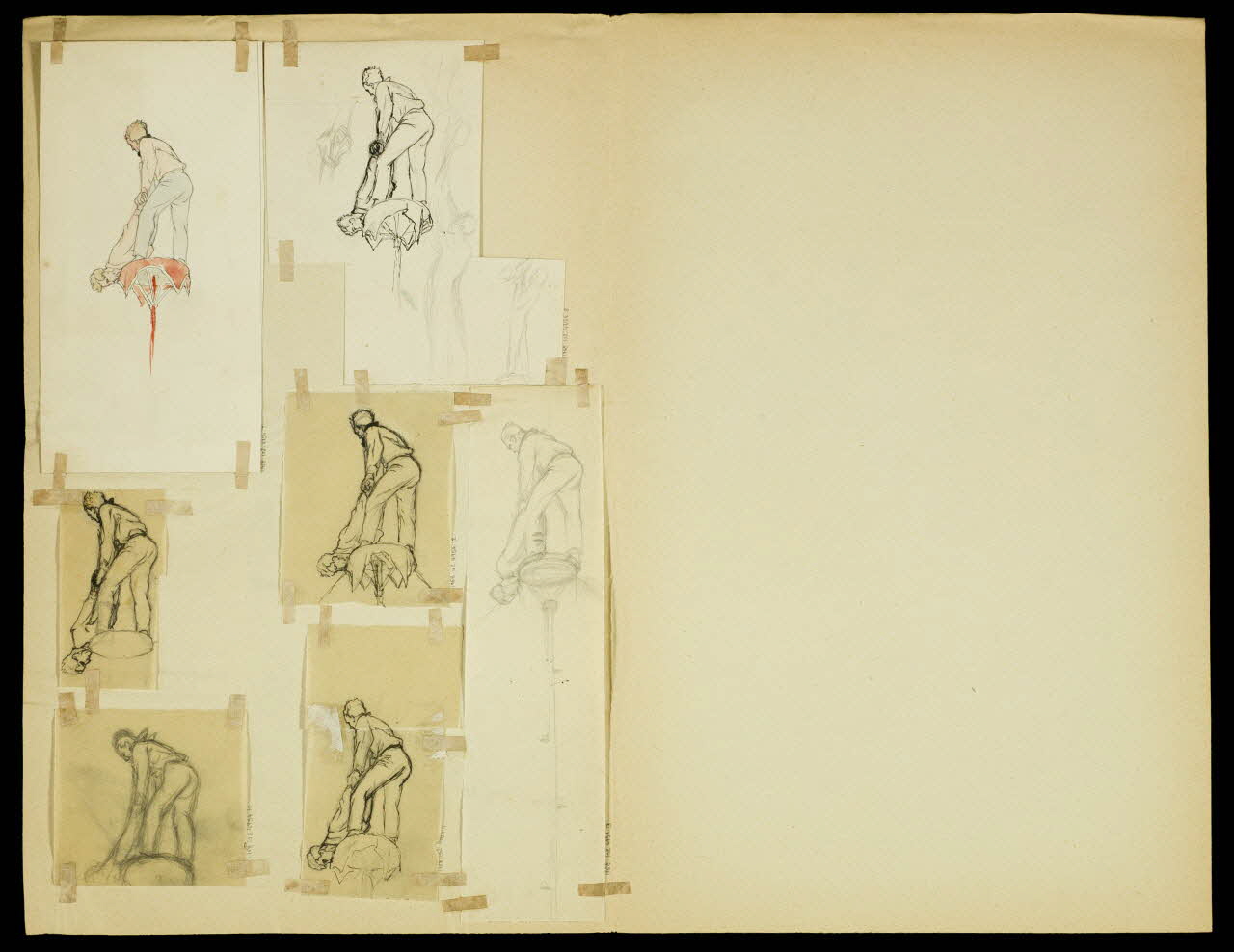 partie d'un ensemble de dessins Acrobates 1968.102.4954.13 Photo Mucem