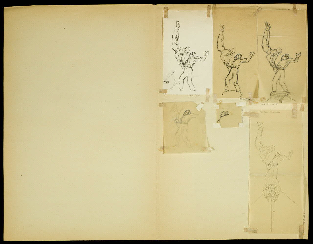 partie d'un ensemble de dessins Acrobates 1968.102.4954.2 Photo Mucem