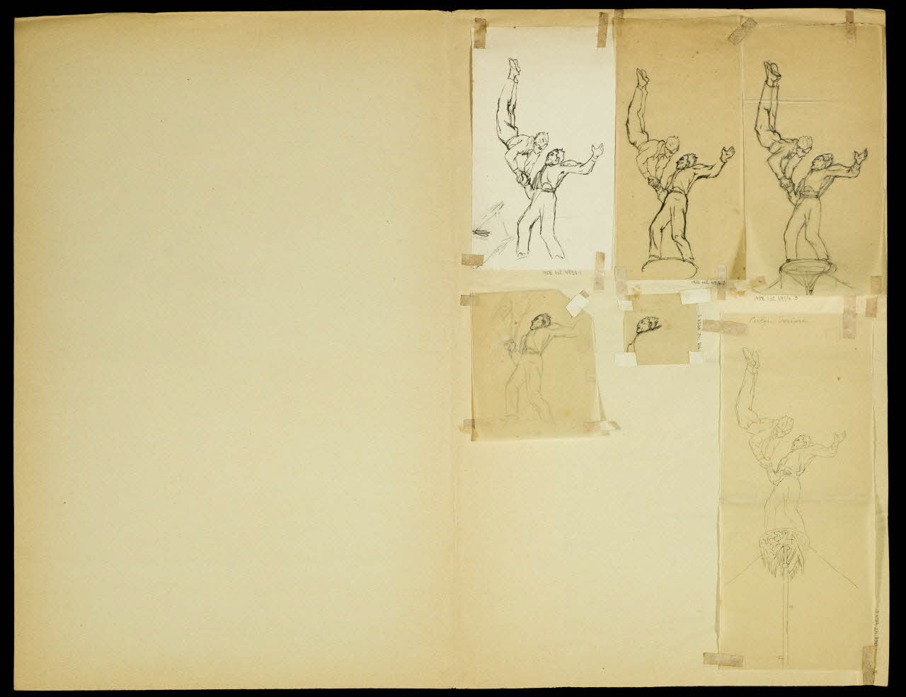 partie d'un ensemble de dessins Acrobates 1968.102.4954.3 Photo Mucem