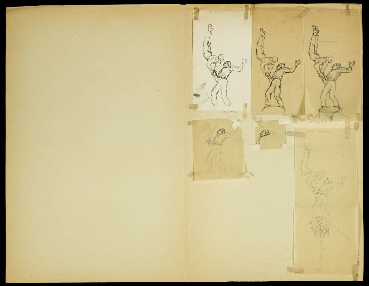 partie d'un ensemble de dessins Acrobates 1968.102.4954.4 Photo Mucem