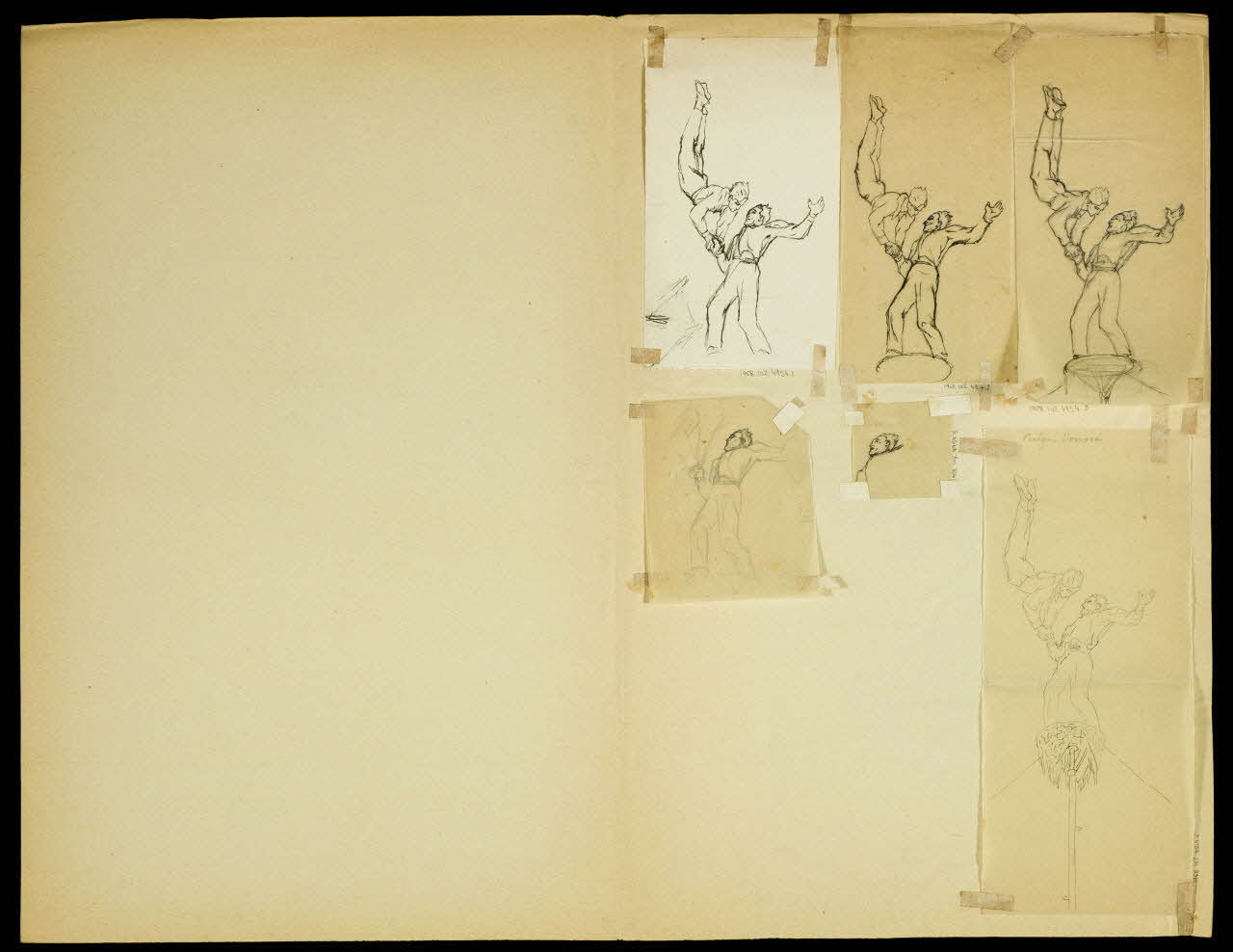 partie d'un ensemble de dessins Tête d'homme 1968.102.4954.5 Photo Mucem
