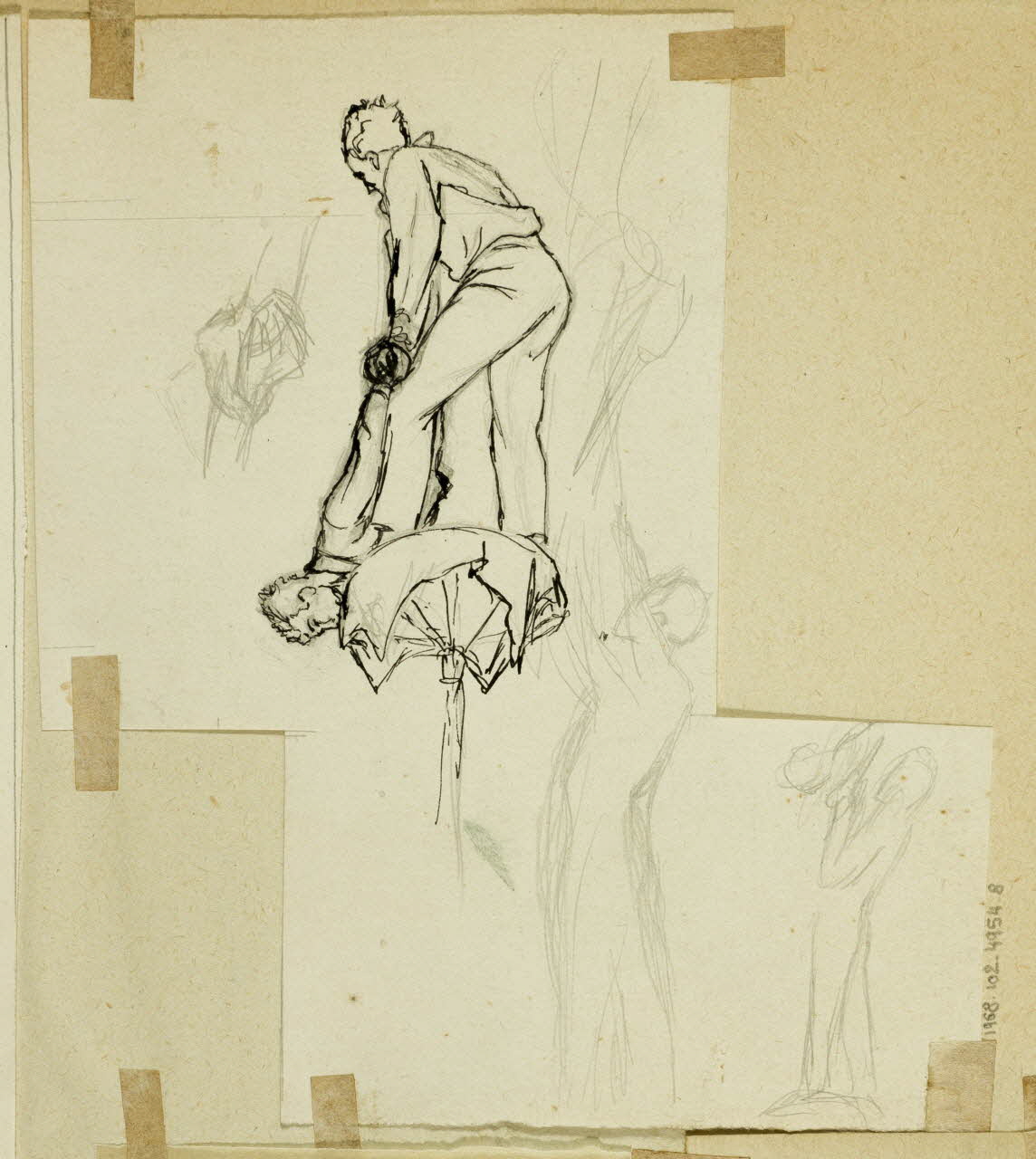 partie d'un ensemble de dessins Acrobates 1968.102.4954.8 Photo Mucem