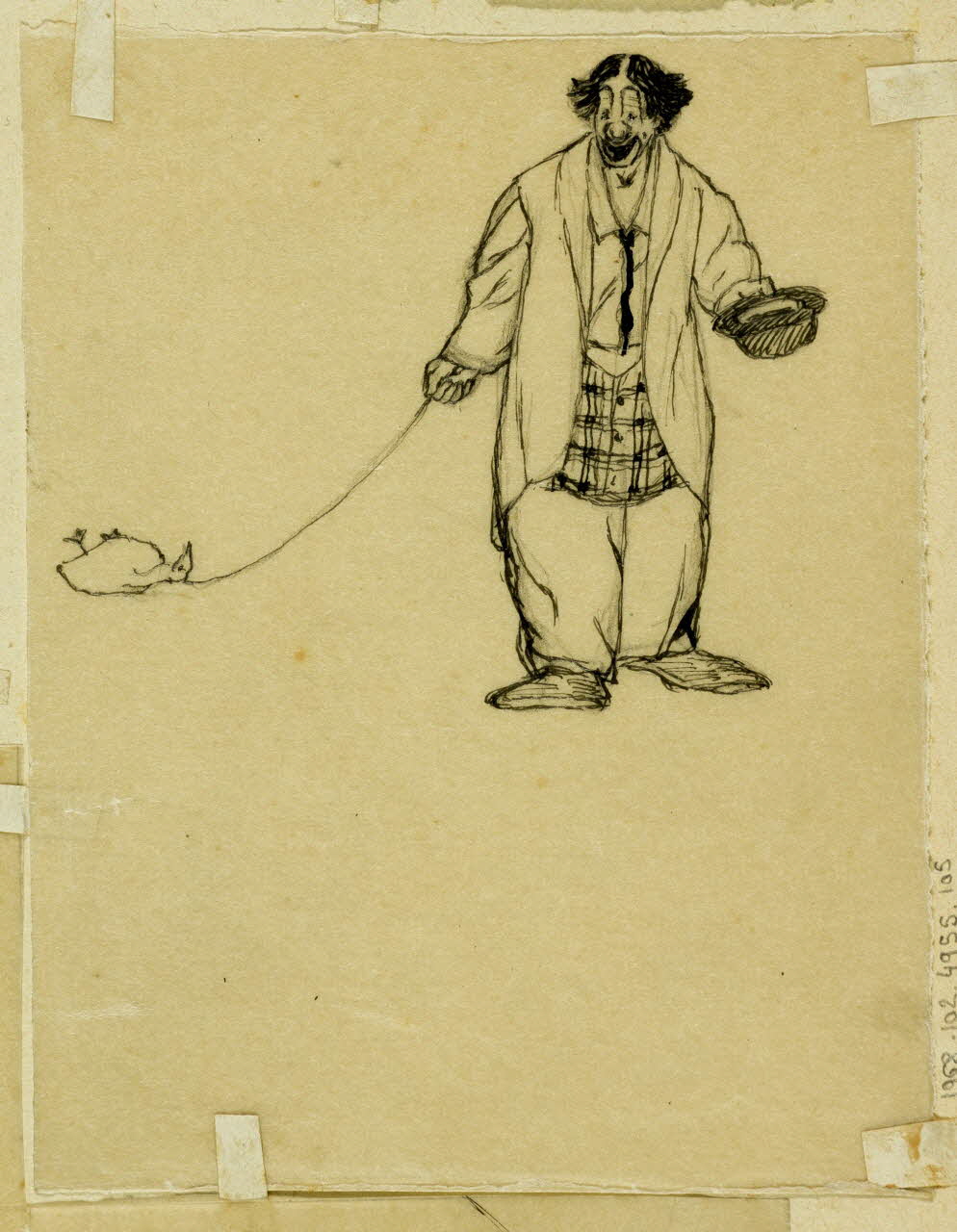 partie d'un ensemble de dessins Clown 1968.102.4955.105 Photo Mucem