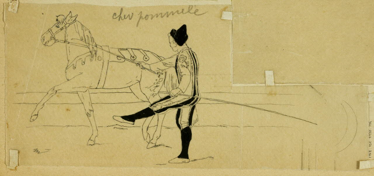 partie d'un ensemble de dessins Numéro équestre 1968.102.4955.106 Photo Mucem