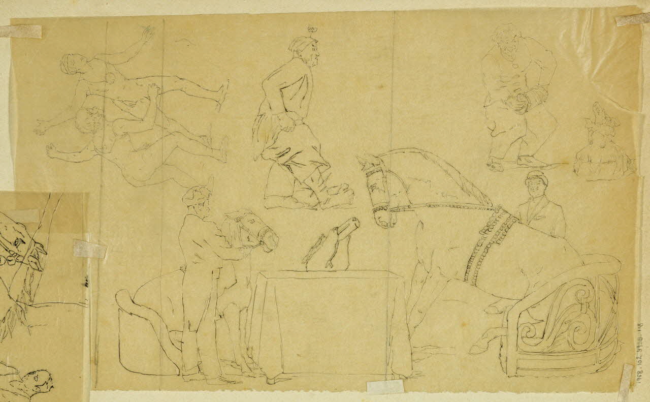 partie d'un ensemble de dessins Artistes de cirque 1968.102.4955.118 Photo Mucem