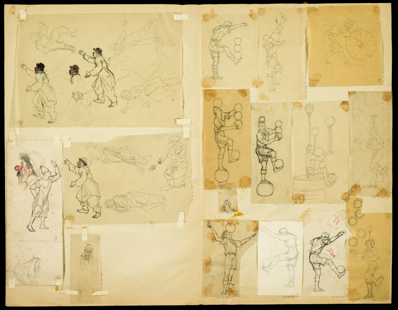 partie d'un ensemble de dessins Tête d'homme 1968.102.4955.12 Photo Mucem
