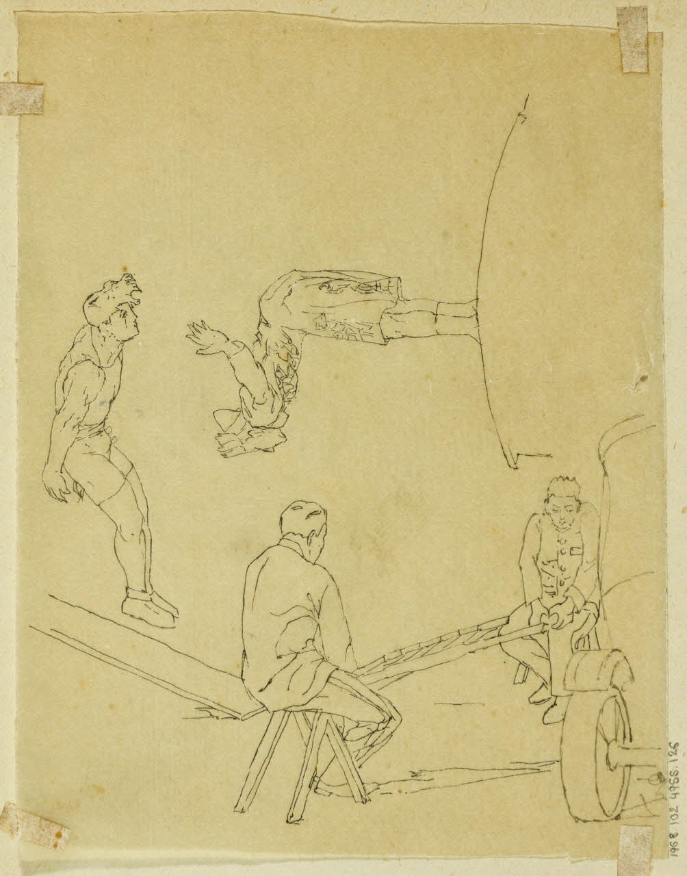 partie d'un ensemble de dessins Acrobates 1968.102.4955.126 Photo Mucem