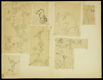 partie d'un ensemble de dessins Acrobates 1968.102.4955.126 Photo Mucem