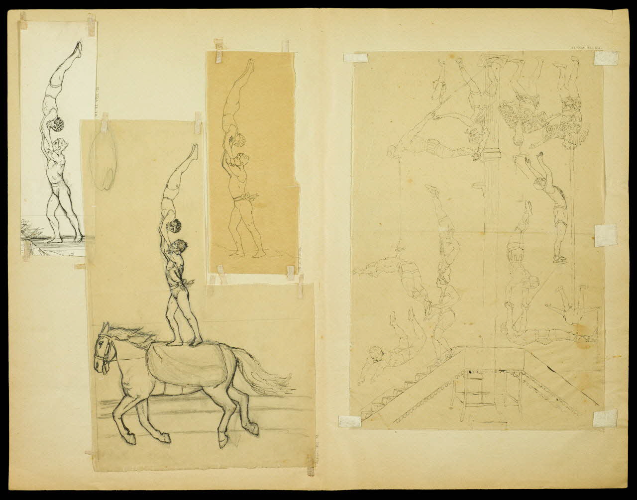partie d'un ensemble de dessins Acrobates 1968.102.4955.132 Photo Mucem
