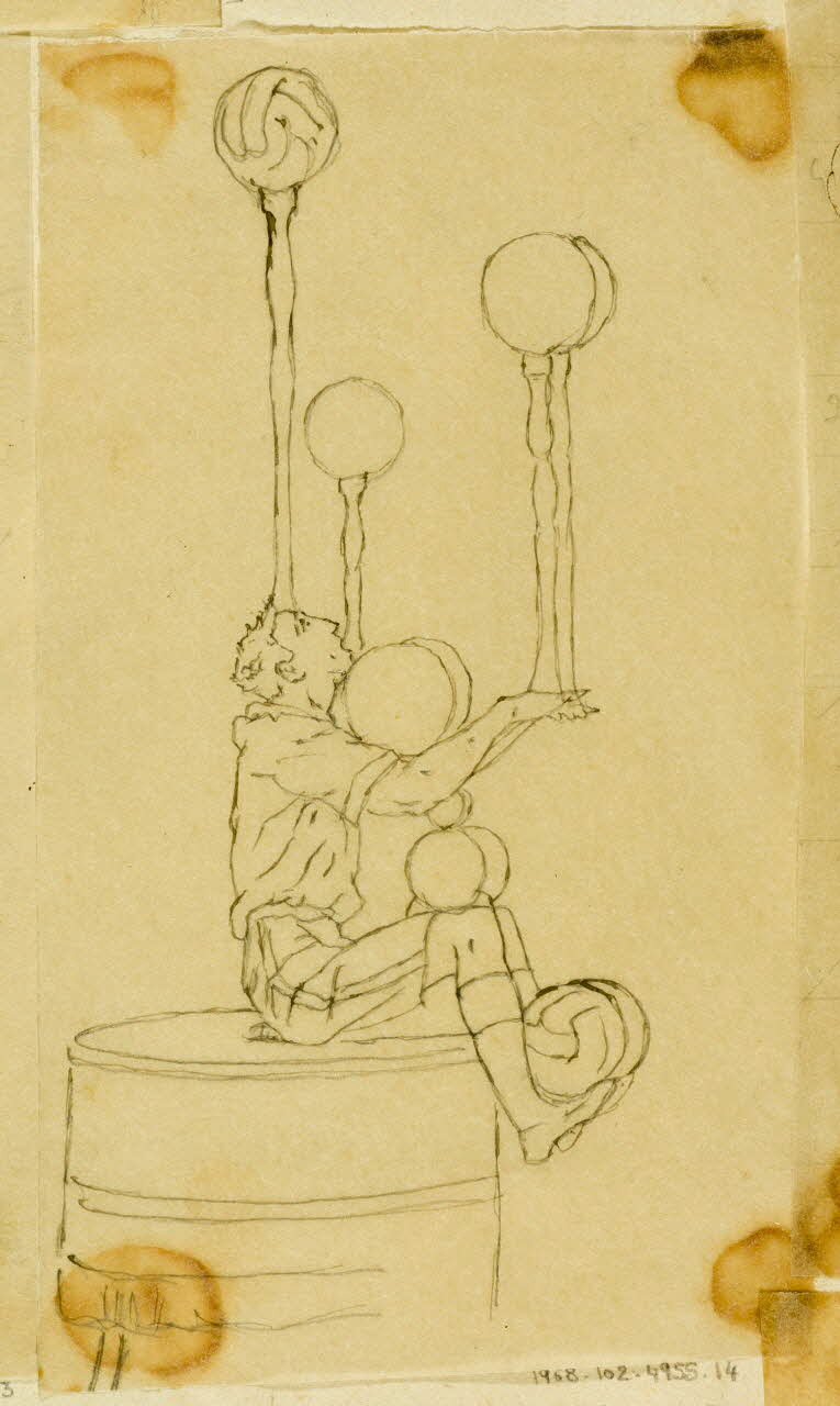 partie d'un ensemble de dessins Jongleur 1968.102.4955.14 Photo Mucem