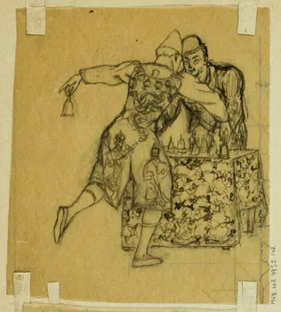 partie d'un ensemble de dessins Clowns 1968.102.4955.142  Photo Mucem