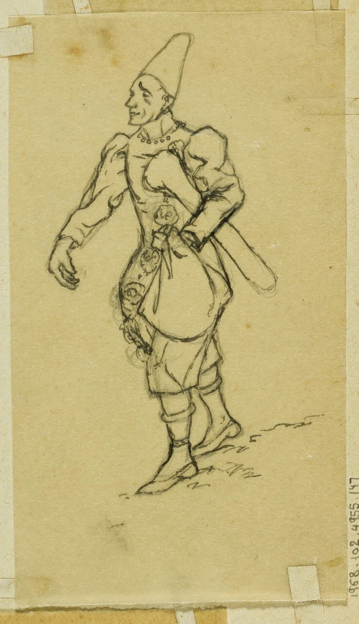 partie d'un ensemble de dessins Clown 1968.102.4955.147 Photo Mucem