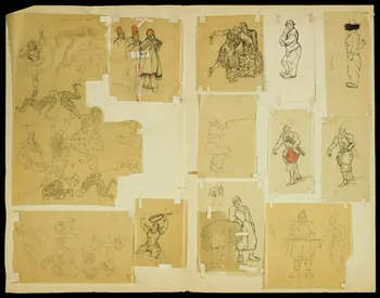 partie d'un ensemble de dessins Clown 1968.102.4955.147  Photo Mucem