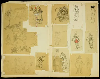 partie d'un ensemble de dessins Clowns 1968.102.4955.150  Photo Mucem