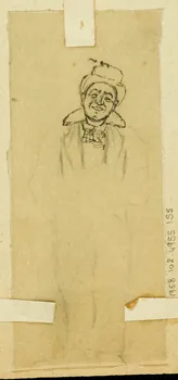 partie d'un ensemble de dessins Tête de clown 1968.102.4955.155 Photo Mucem
