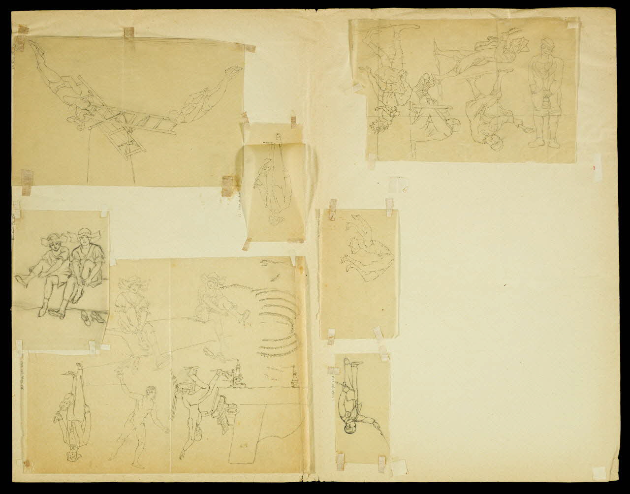partie d'un ensemble de dessins Violoniste 1968.102.4955.157 Photo Mucem