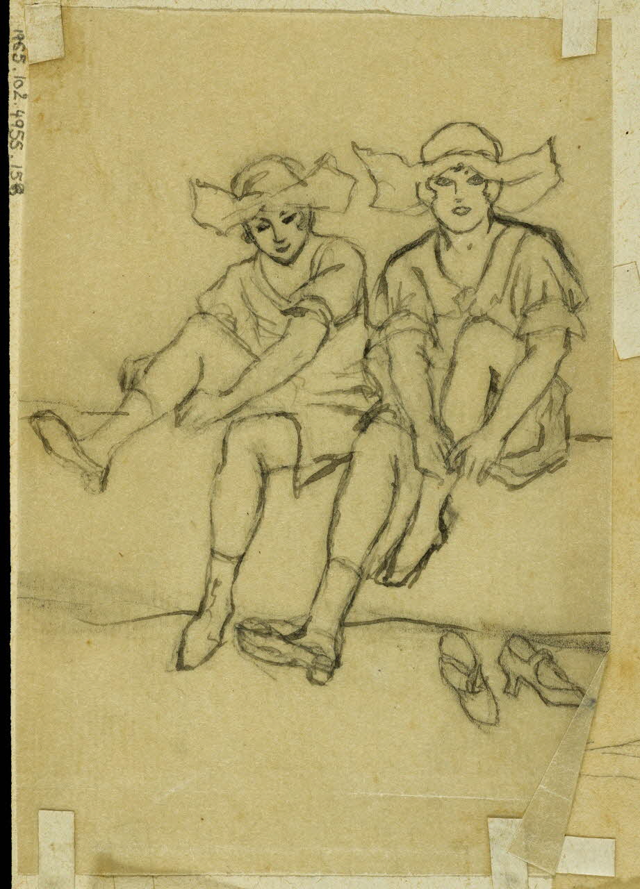 partie d'un ensemble de dessins Femmes assises 1968.102.4955.158 Photo Mucem