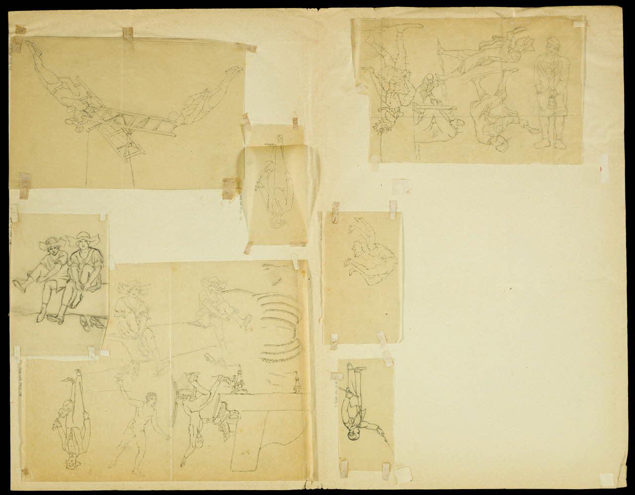 partie d'un ensemble de dessins Femmes assises 1968.102.4955.158  Photo Mucem
