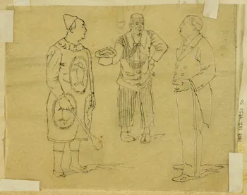 partie d'un ensemble de dessins Hommes vêtus de costumes de cirque 1968.102.4955.30  Photo Mucem