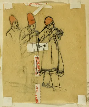 partie d'un ensemble de dessins Musiciens 1968.102.4955.32  Photo Mucem