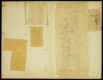 partie d'un ensemble de dessins Cavalier et chevaux 1968.102.4955.35 Photo Mucem