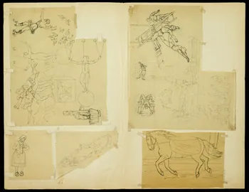 partie d'un ensemble de dessins Hommes allongés 1968.102.4955.39 Photo Mucem