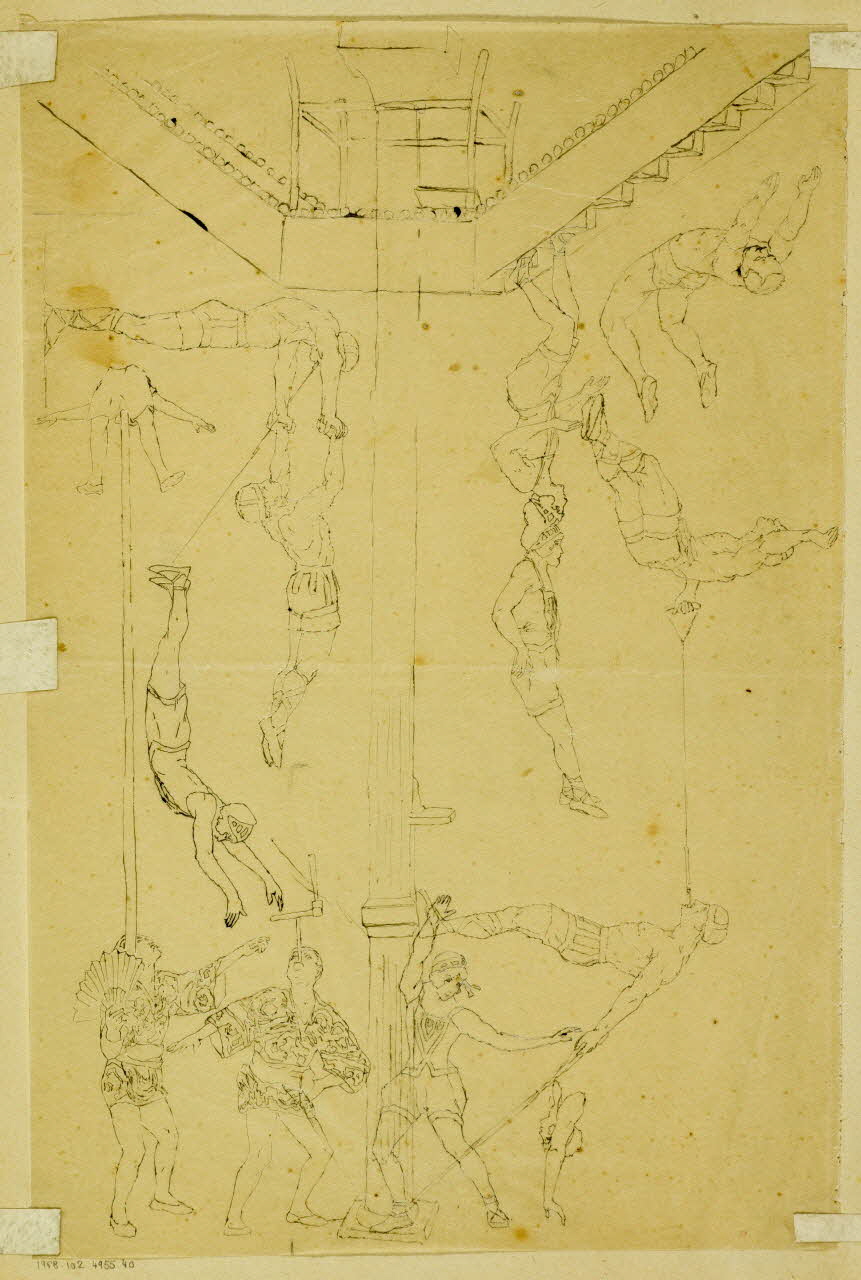 partie d'un ensemble de dessins Acrobates et équilibristes 1968.102.4955.40 Photo Mucem