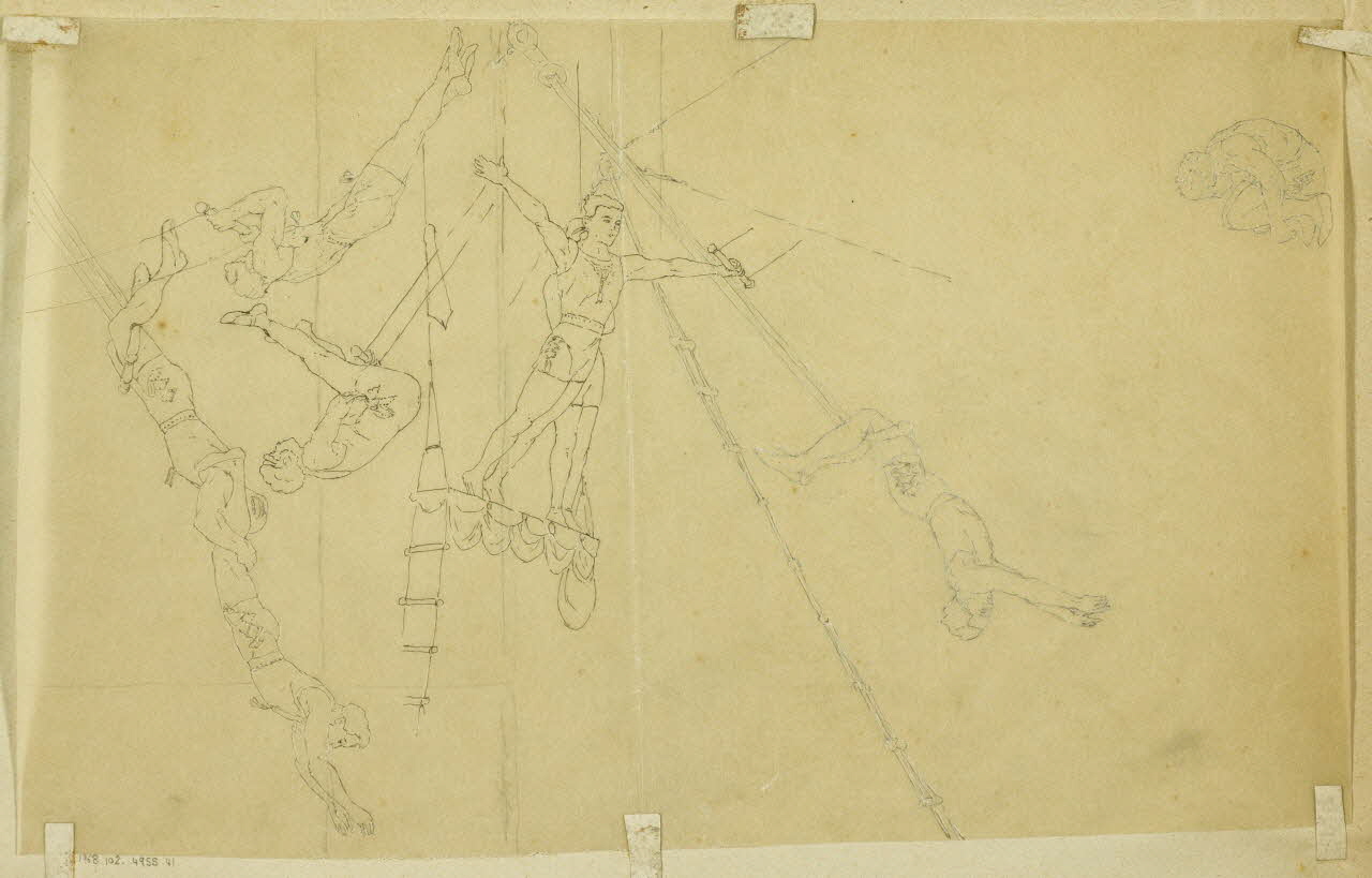 partie d'un ensemble de dessins Trapézistes 1968.102.4955.41 Photo Mucem