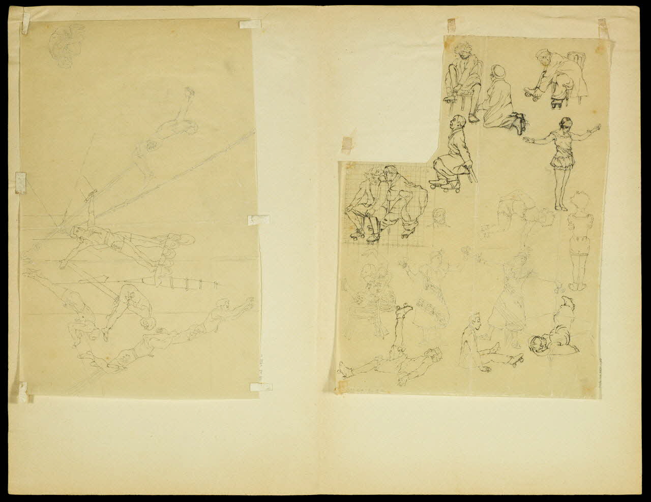 partie d'un ensemble de dessins Trapézistes 1968.102.4955.41 Photo Mucem