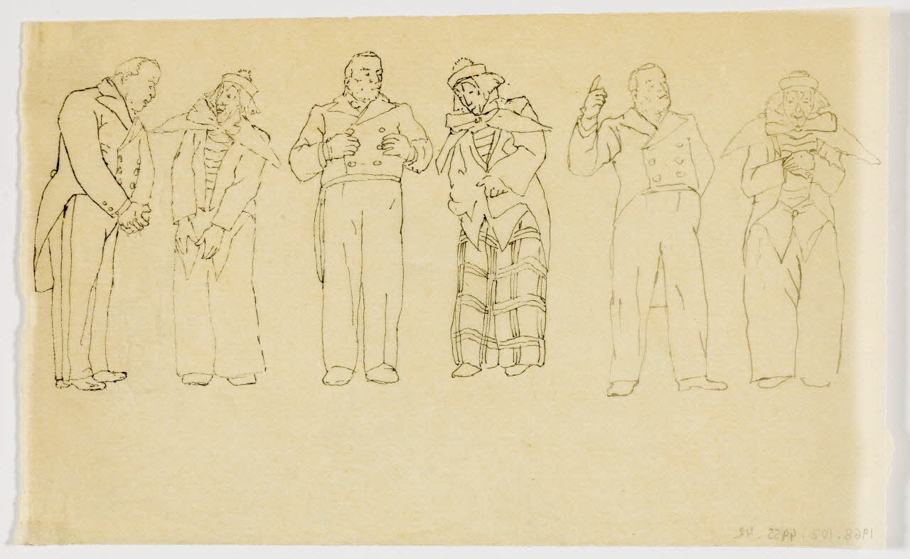 partie d'un ensemble de dessins Scènes comiques 1968.102.4955.42 Photo Mucem