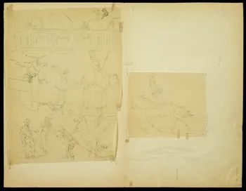 partie d'un ensemble de dessins Acrobatie équestre 1968.102.4955.43 Photo Mucem
