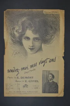 Eugène Gavel ; Ernest Dumont ; Dona ; E. Lacroix partition de musique petit format 1910 1965.160.19  Photo Mucem