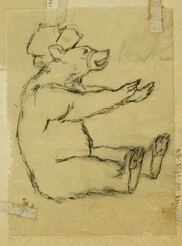 partie d'un ensemble de dessins Ours assis 1968.102.4955.54  Photo Mucem