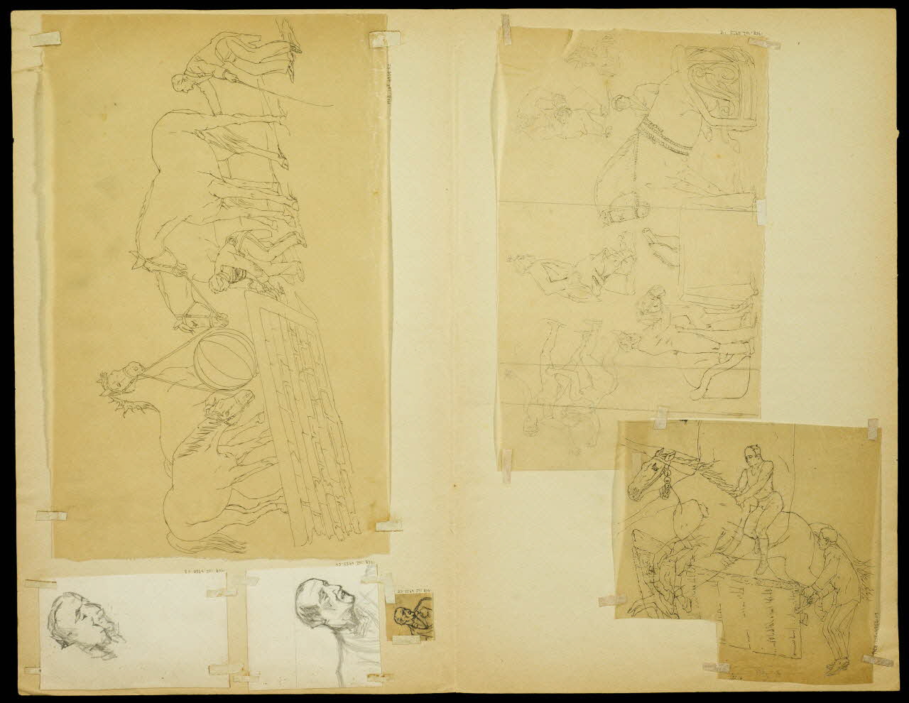 partie d'un ensemble de dessins Portrait d'homme 1968.102.4955.63 Photo Mucem