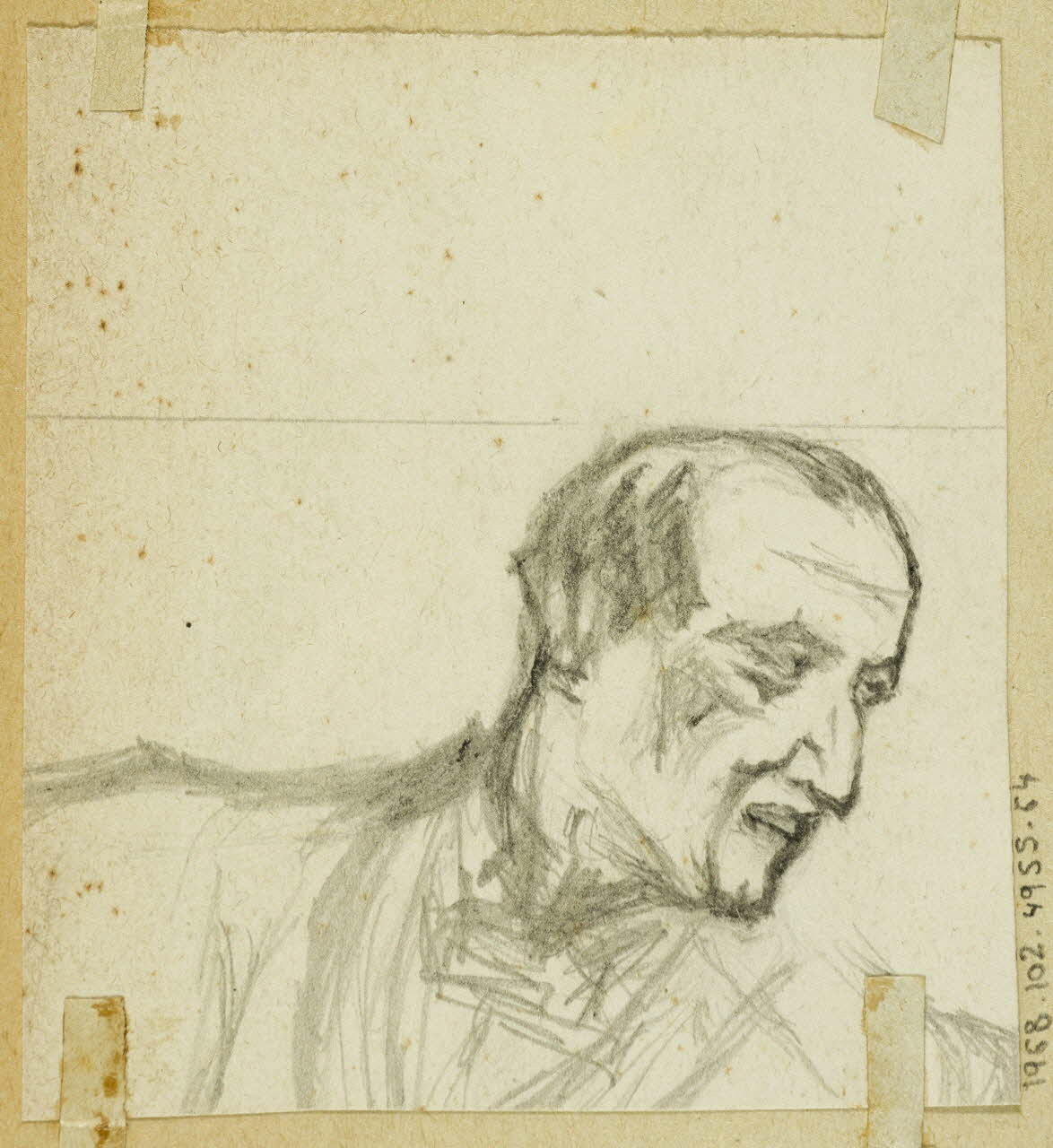 partie d'un ensemble de dessins Portrait d'homme 1968.102.4955.64 Photo Mucem